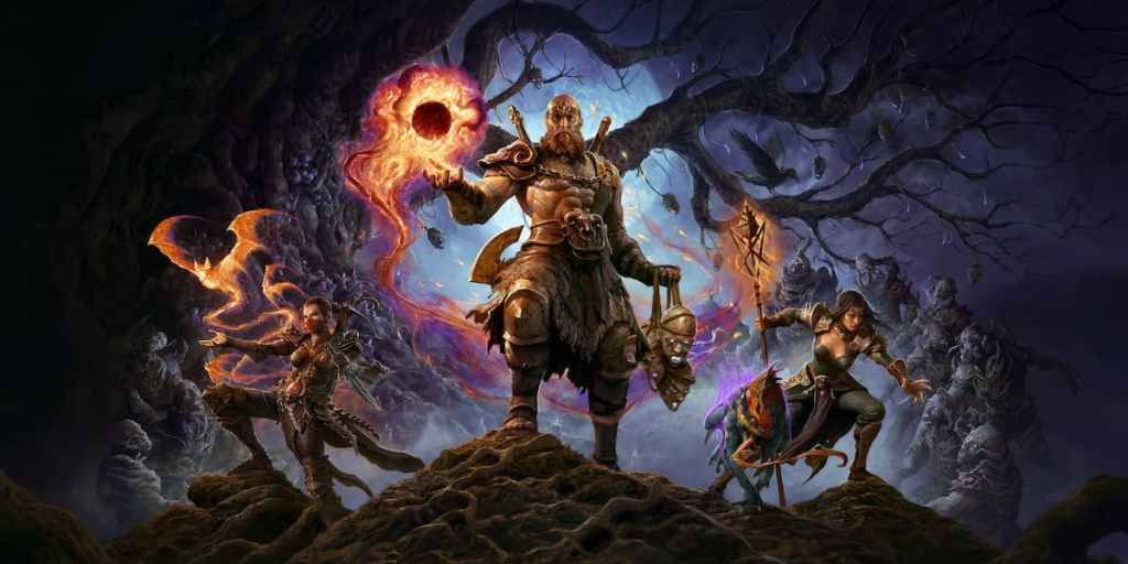 Diablo 4 Promocho Art como parte de un artículo sobre la mejor lista de niveles de clase para la temporada 7.