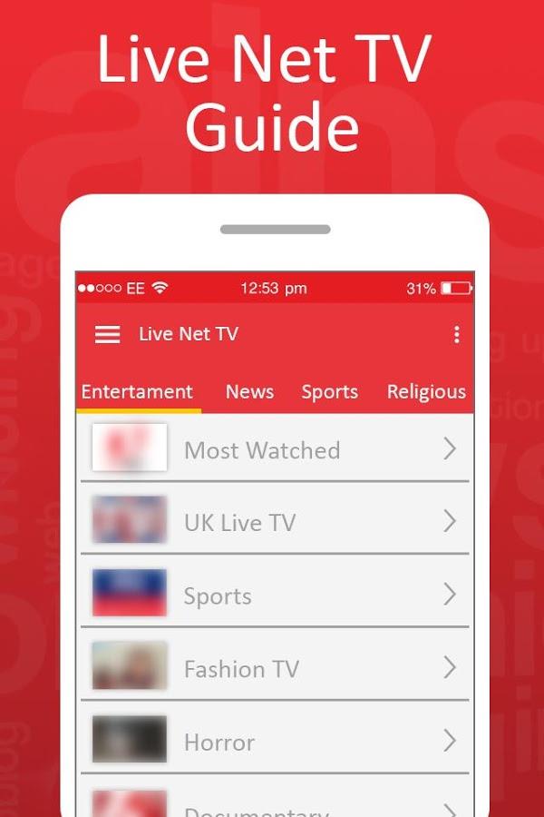 Live Net TV Streaming Guide Ảnh chụp màn hình 2