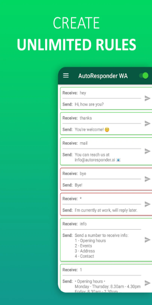 Автоответчик для WhatsApp Скриншот 1