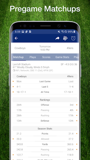 Football NFL 2017 Schedule, Live Scores, & Stats Ảnh chụp màn hình 1