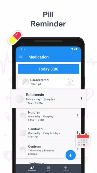 Health tracker & Pill Reminder स्क्रीनशॉट 3