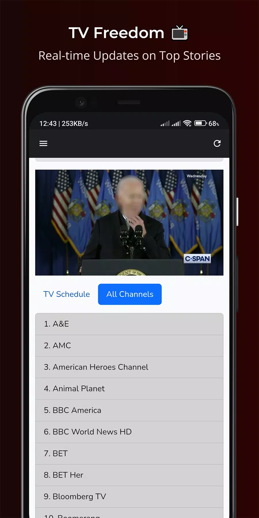 TheTVApp USA Live Ekran Görüntüsü 1