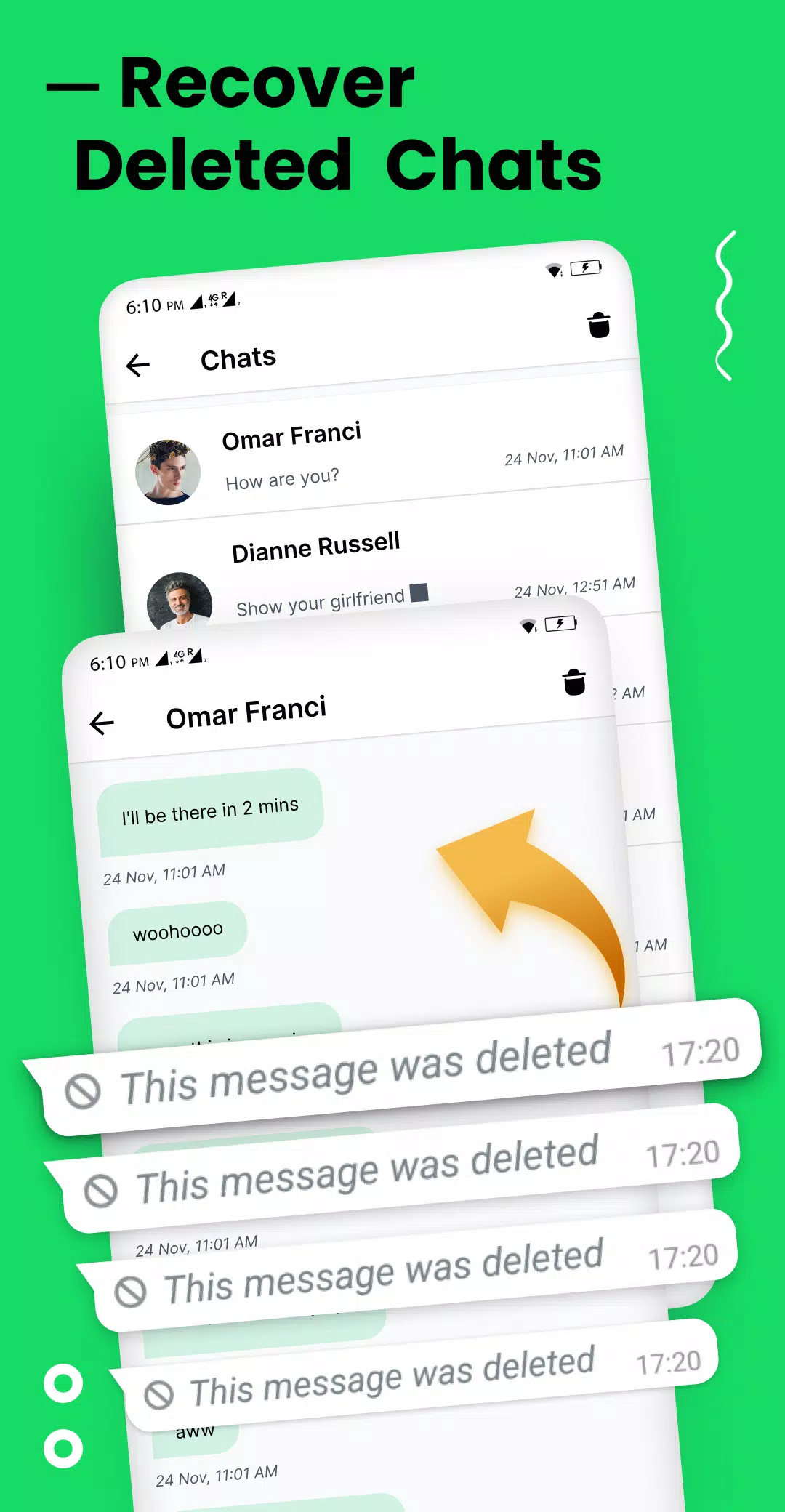 Delete Messages Recovery Captura de pantalla 2