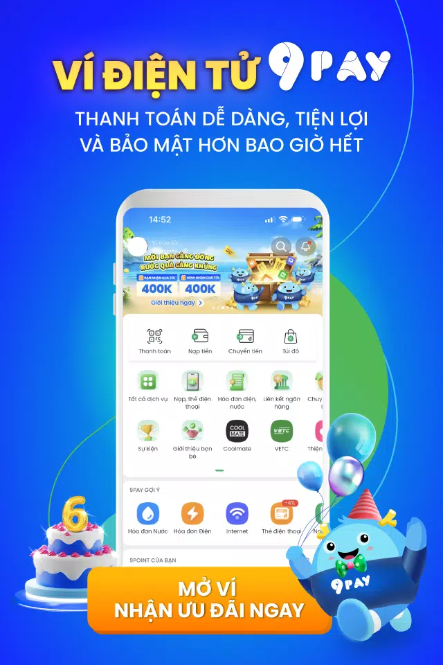 Schermata Ví điện tử 9Pay 1