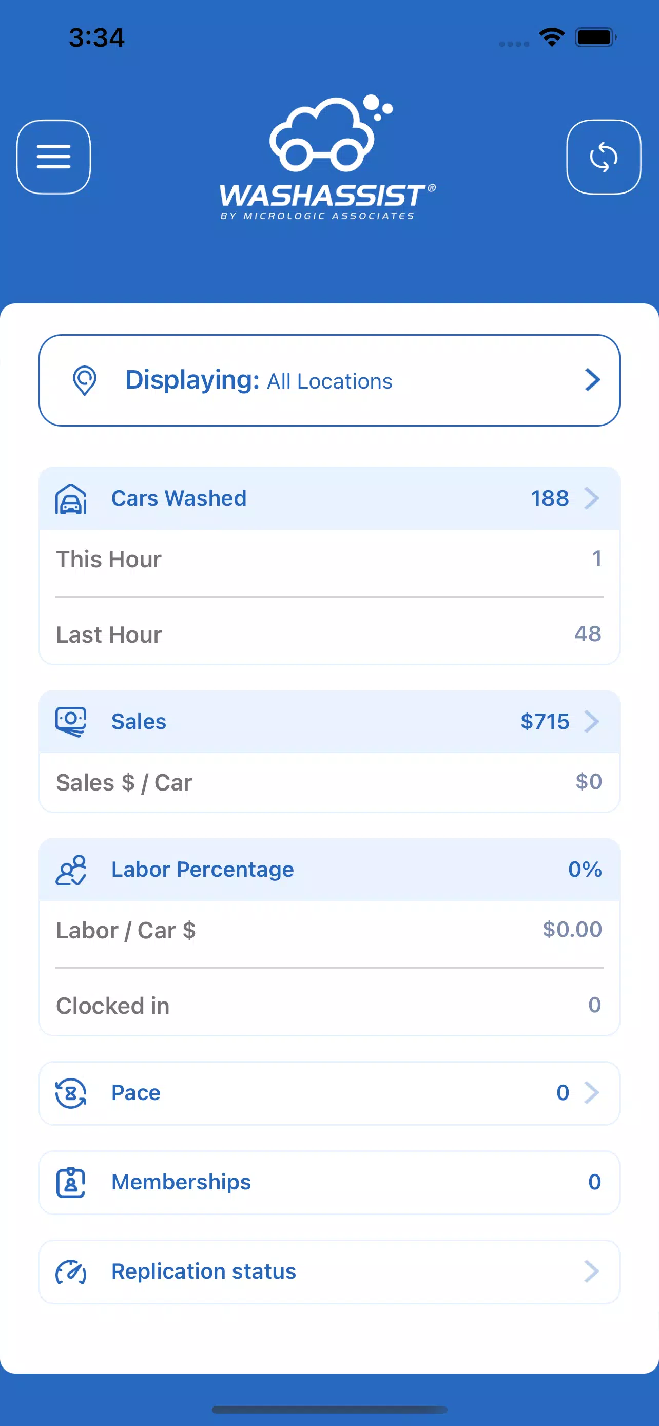 WashAssist Dashboard 스크린샷 2
