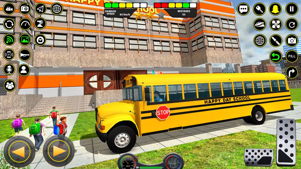 School Bus Coach Driver Games Captura de pantalla 1