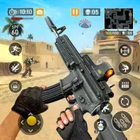 Jogo de arma tiro em equipe 3d