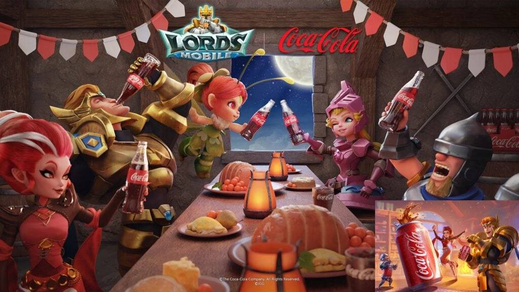 O Lords Mobile está criando uma torrada com a Coca-Cola para o seu 9º aniversário