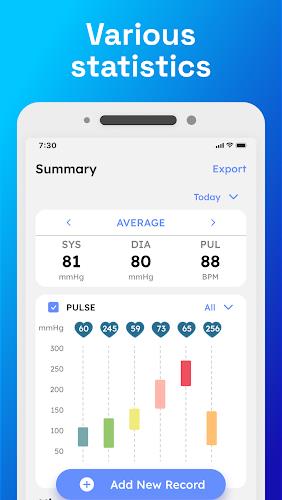 Blood Pressure Monitor App ဖန်သားပြင်ဓာတ်ပုံ 2