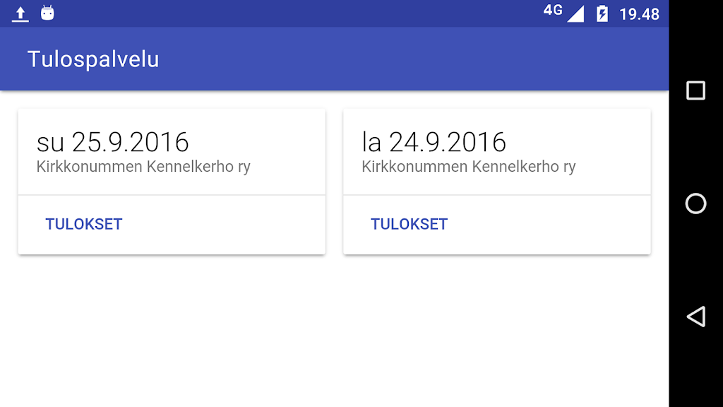 Schermata Agilitytulospalvelu 2