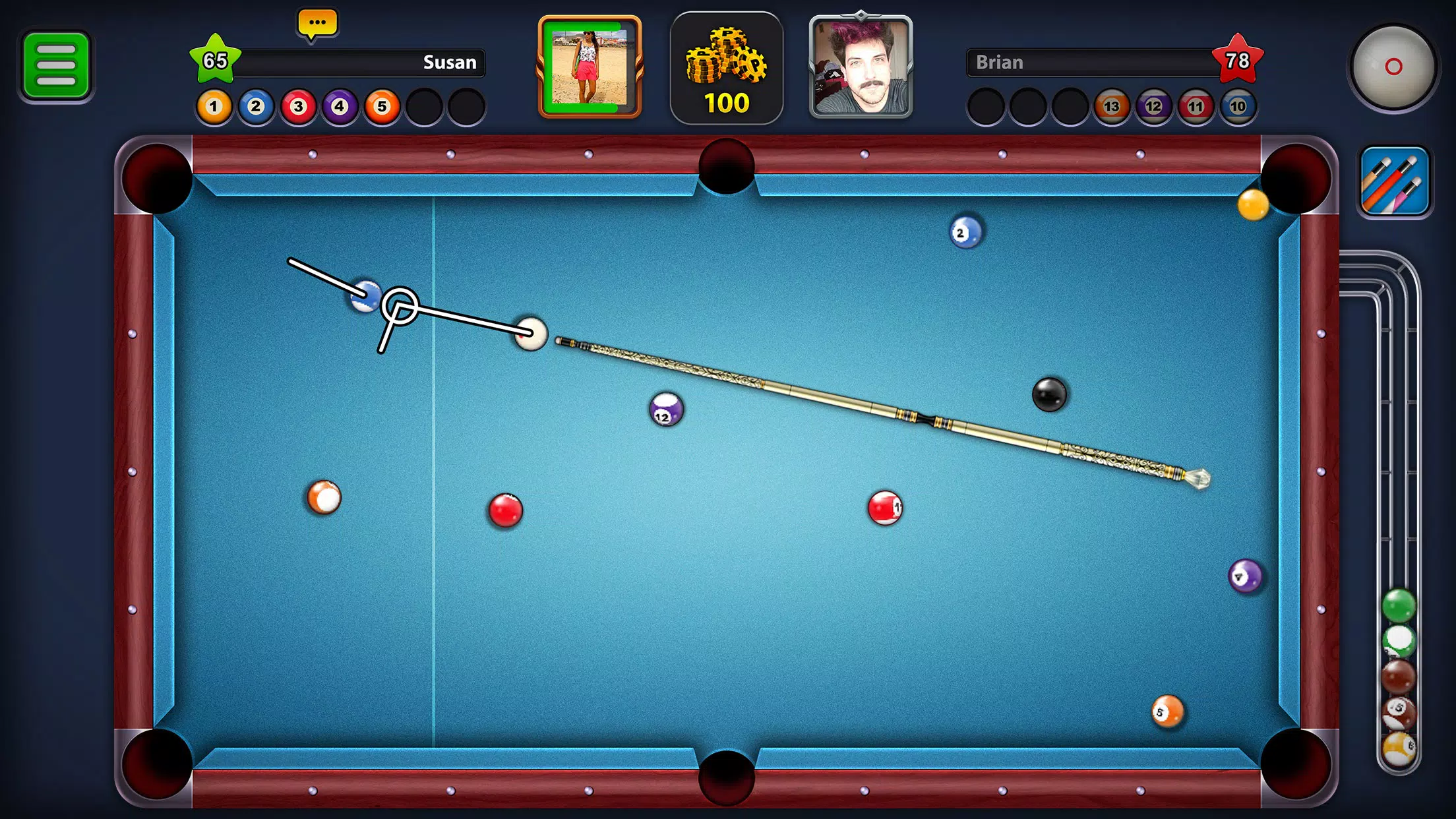 Billiards Game: 8 Ball Pool Schermafbeelding 3
