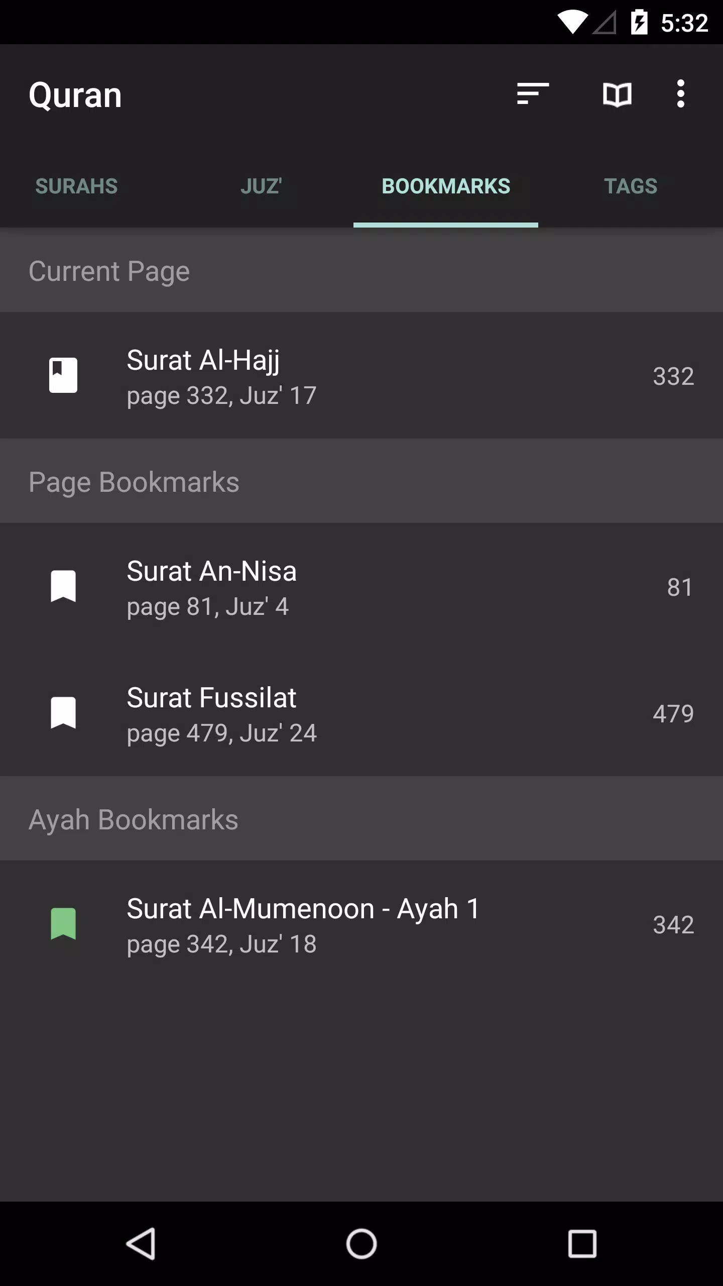Schermata Quran 3