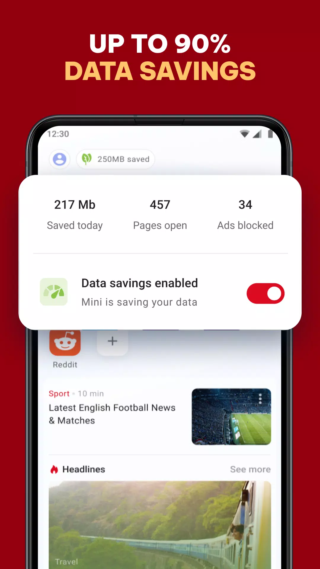 Opera Mini - 极速浏览器应用截图第2张