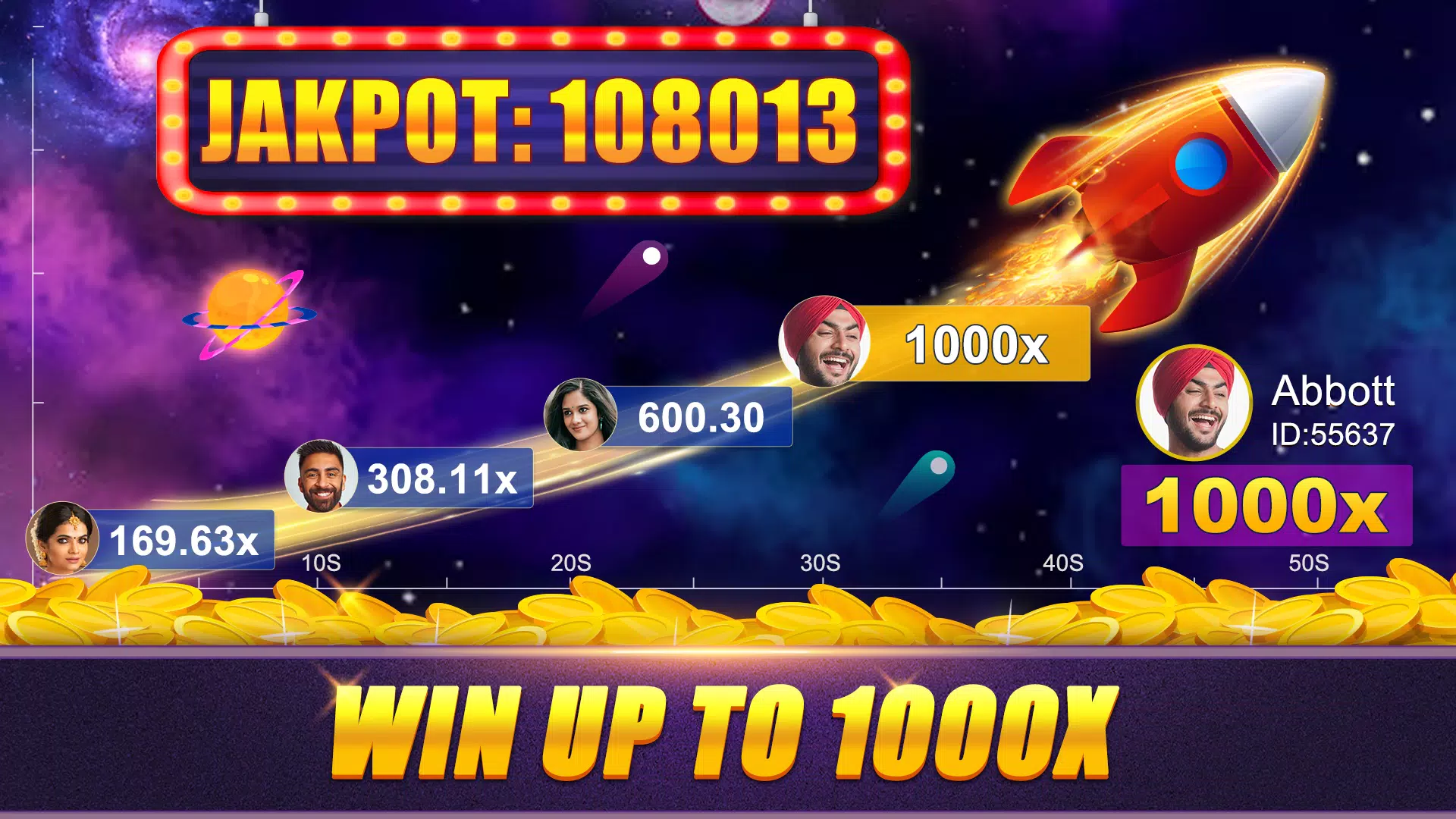 Crash x1000 - Online Poker Zrzut ekranu 1