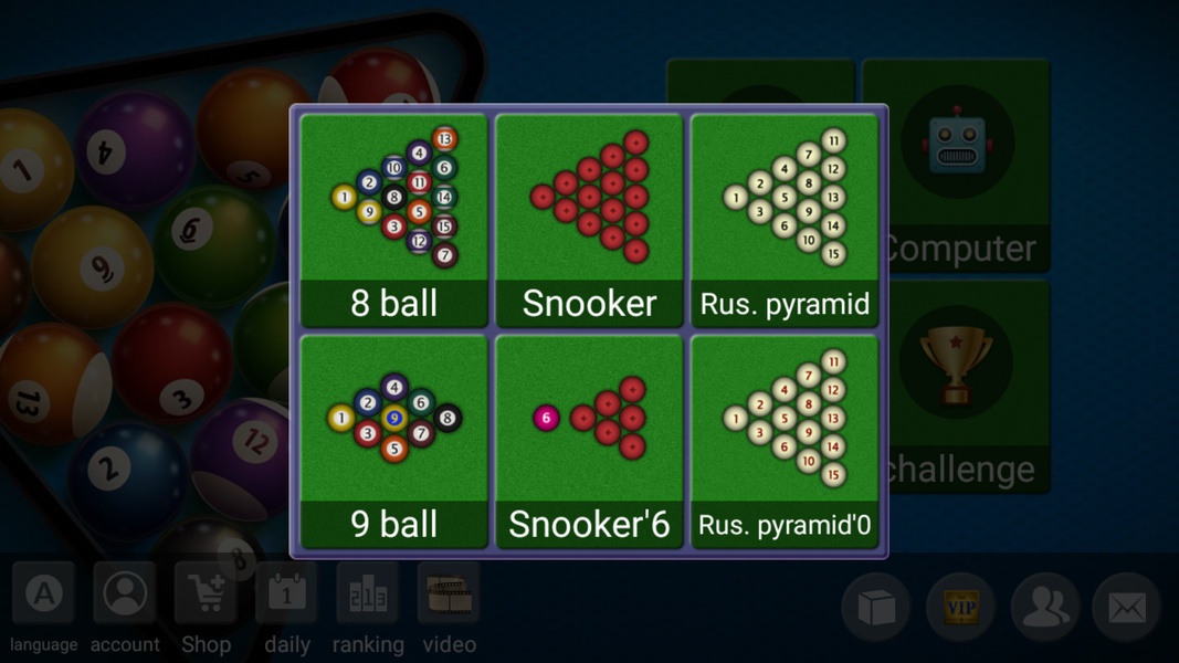 Schermata Hi! Billiards 2