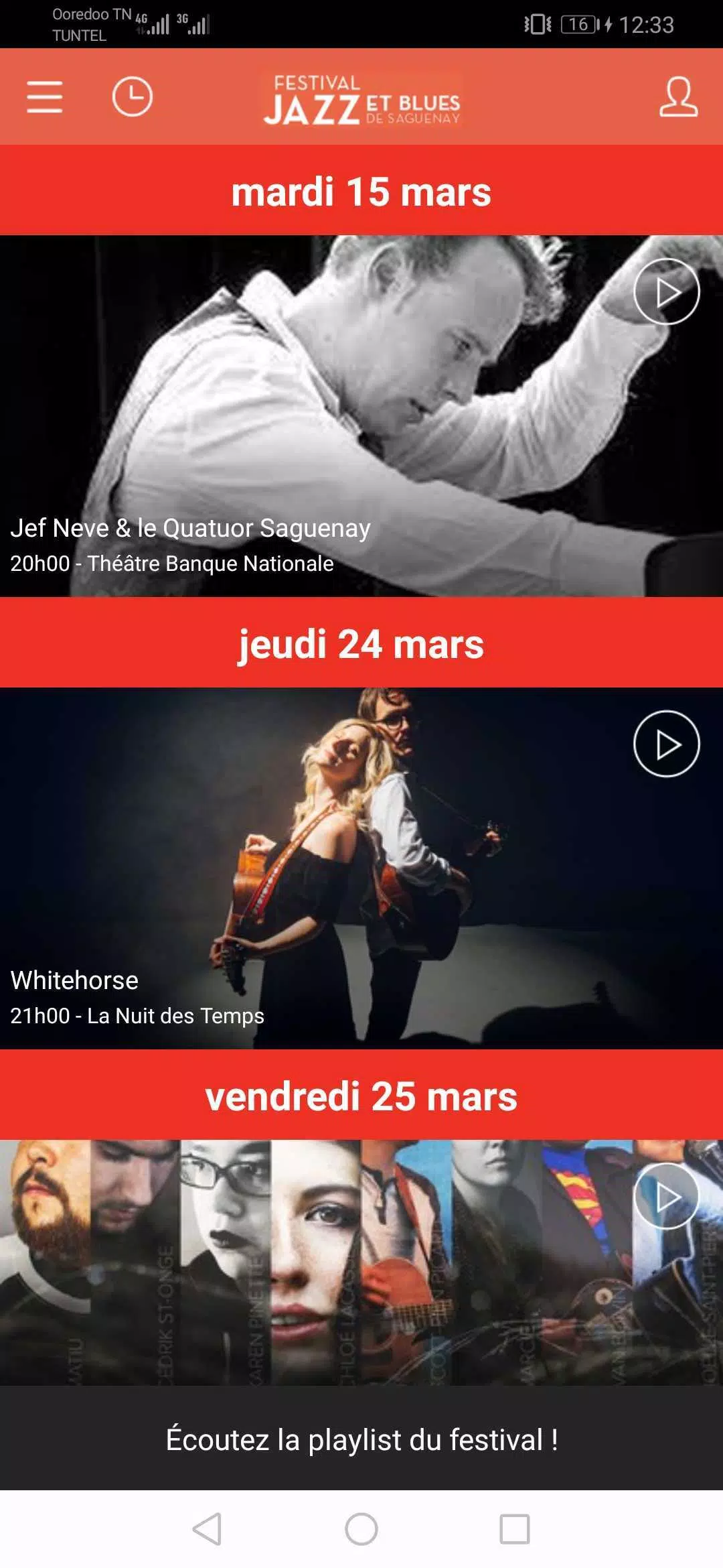 Festival Jazz & Blues Saguenay Tangkapan skrin 1