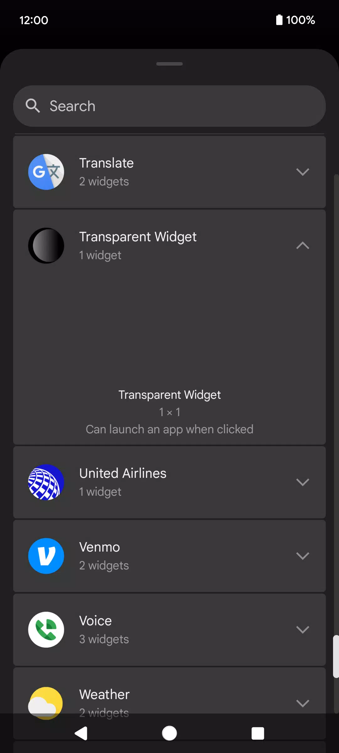 Transparent Widget Screenshot 1