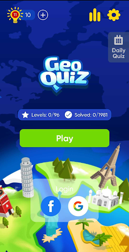 Geo Quiz: World Geography, Map スクリーンショット 1