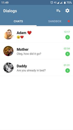 Fake Chat Messenger — TeleFake Скриншот 1