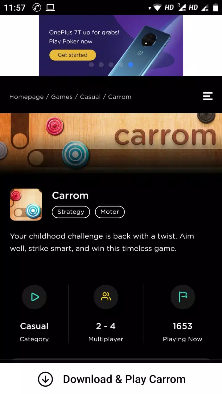 GetMega Carrom Party 스크린샷 2