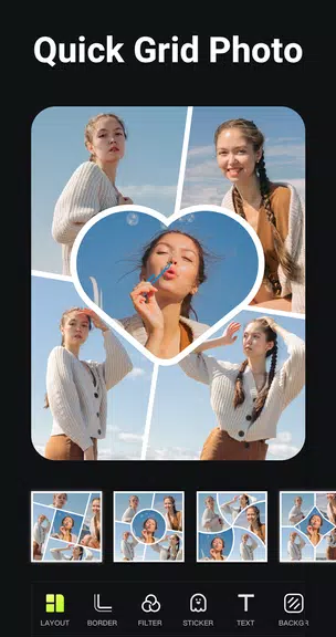 Photo Collage Video Grid Maker ภาพหน้าจอ 1