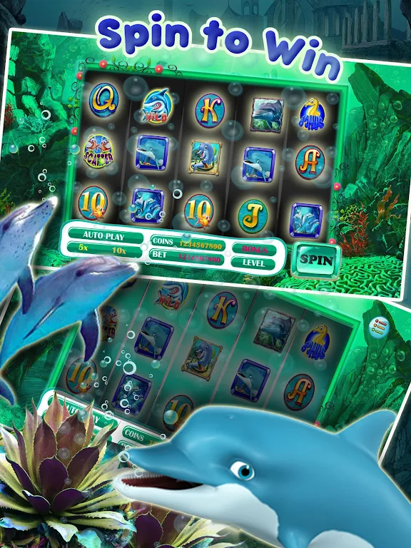 Lucky Dolphin Slots: Free Casino Slot Machines Captura de tela 2