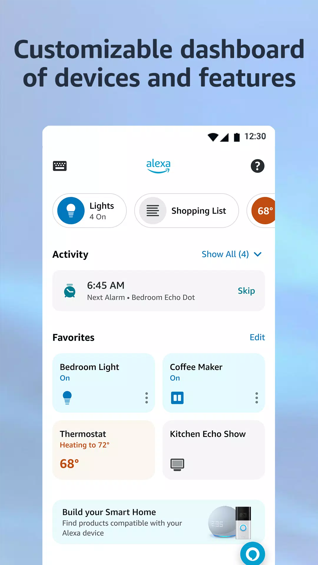 Amazon Alexa ဖန်သားပြင်ဓာတ်ပုံ 1