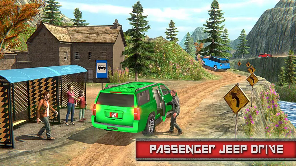 Offroad City Taxi Game Offline Ekran Görüntüsü 1