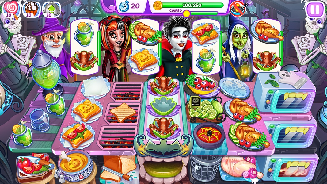 Halloween Madness Cooking Game ဖန်သားပြင်ဓာတ်ပုံ 1