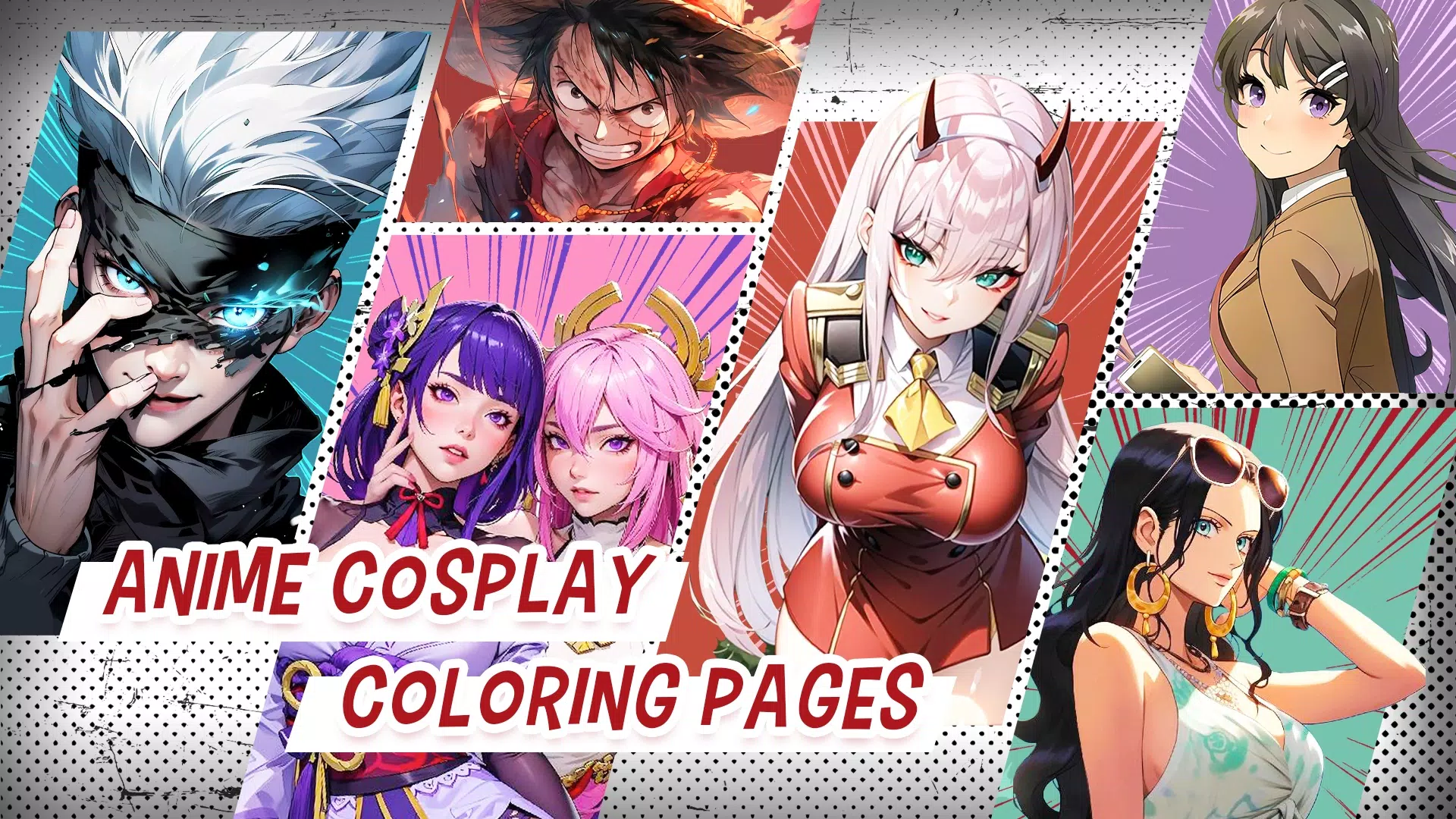 Anime Cosplay Coloring Pages ဖန်သားပြင်ဓာတ်ပုံ 3