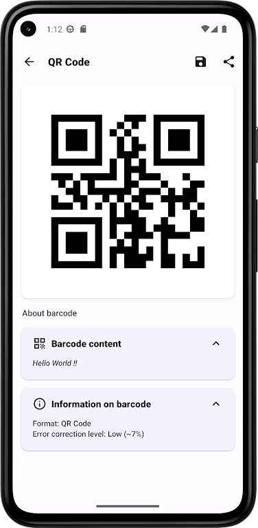 Scanner: QR Code and Products Screenshot 1