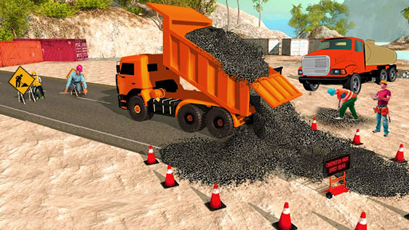 Highway road construction game Tangkapan skrin 4