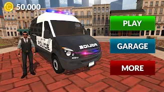 American Police Van Driving Captura de tela 4