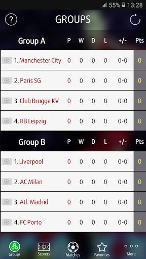 Live Scores for Champions League Schermafbeelding 2