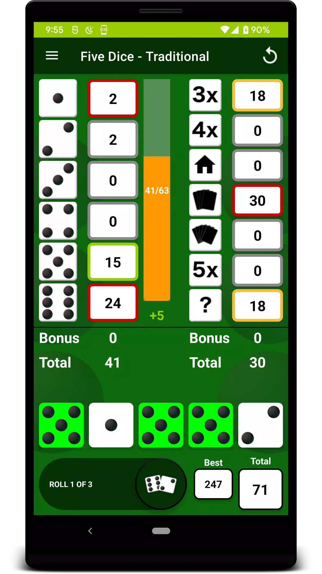 Five Dice Screenshot 2