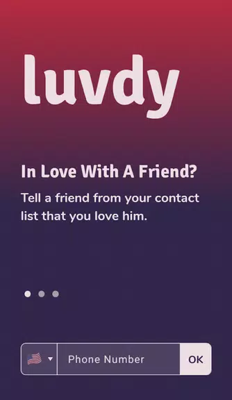 luvdy - Anonymous Dating Among Friends 스크린샷 1