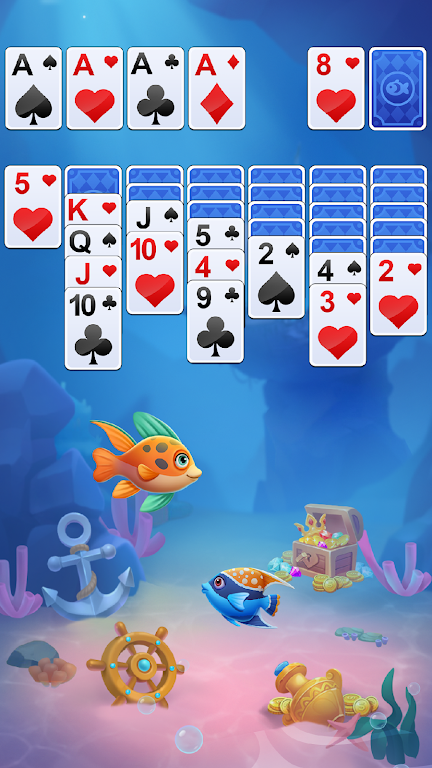 Solitaire Fish: Card Games Schermafbeelding 1