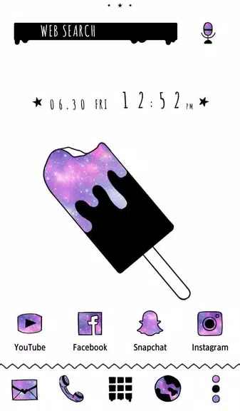 Popsicle Galaxy Theme 스크린샷 1