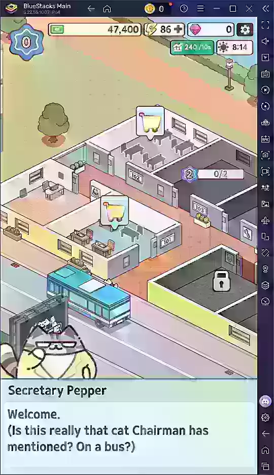 Master Office Cat: Idle Tycoon on PC with BlueStacks