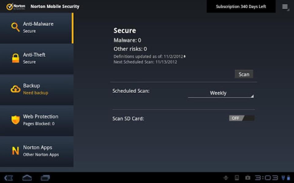 Norton Mobile Security ภาพหน้าจอ 3