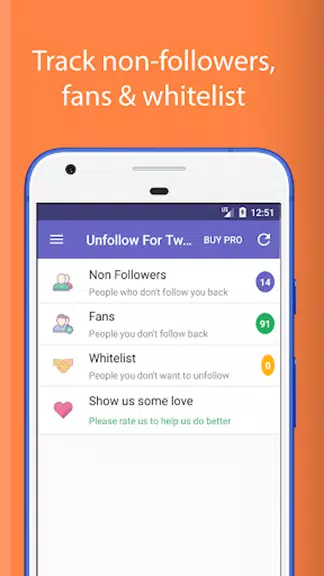 Unfollow For Twitter Captura de tela 1