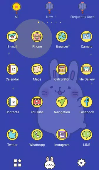 Moon Rabbit Theme ဖန်သားပြင်ဓာတ်ပုံ 3