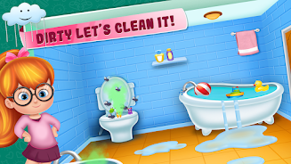 Little girl cleanup game 스크린샷 1