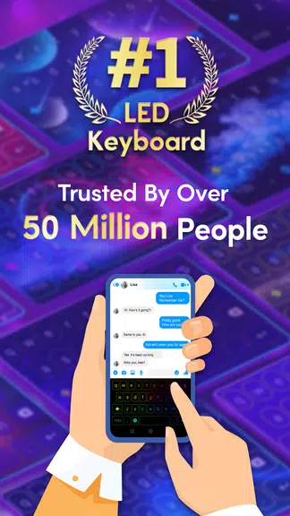 Neon LED Keyboard: RGB & Emoji Screenshot 1