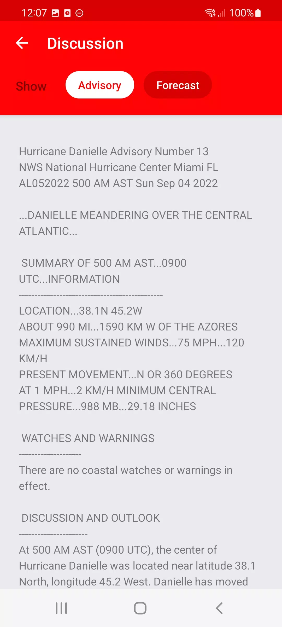 My Hurricane Tracker Screenshot 4