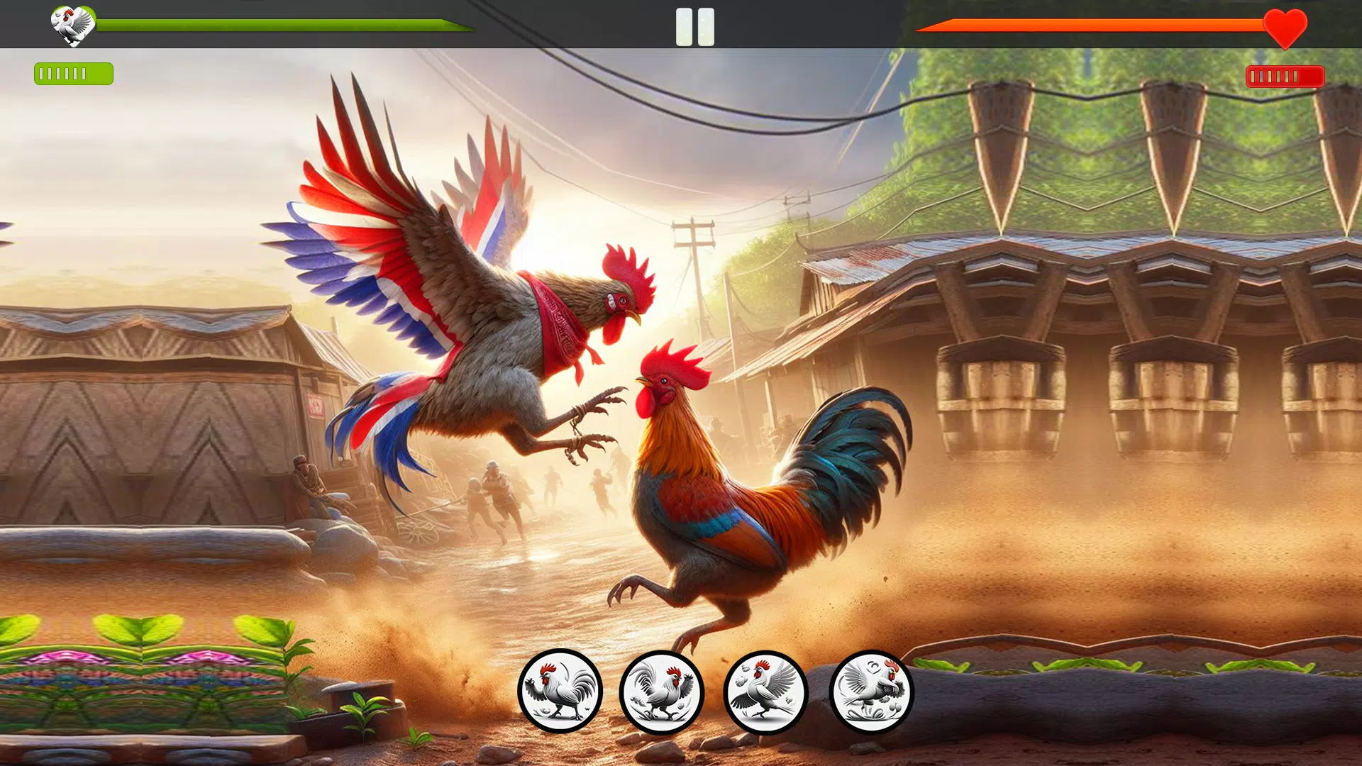 Farm Rooster Fighting Chicks 1 スクリーンショット 4