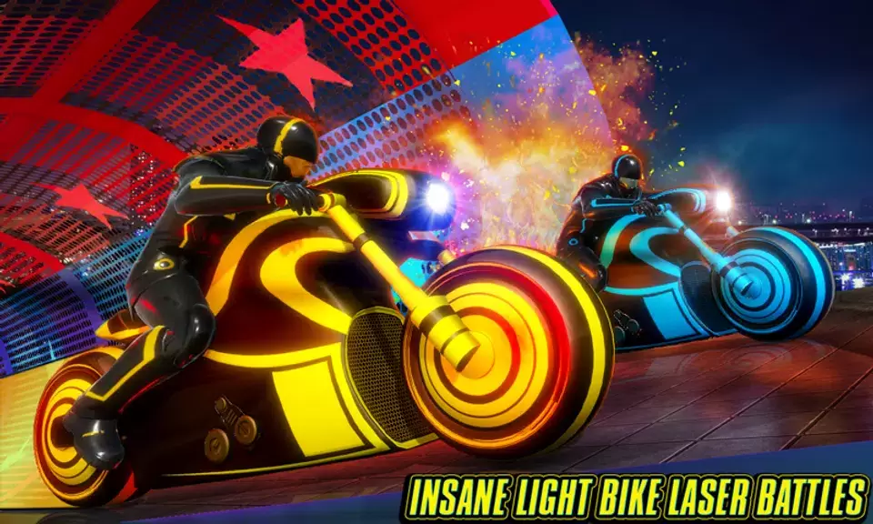 Light Bike Stunt Racing Game Ảnh chụp màn hình 1