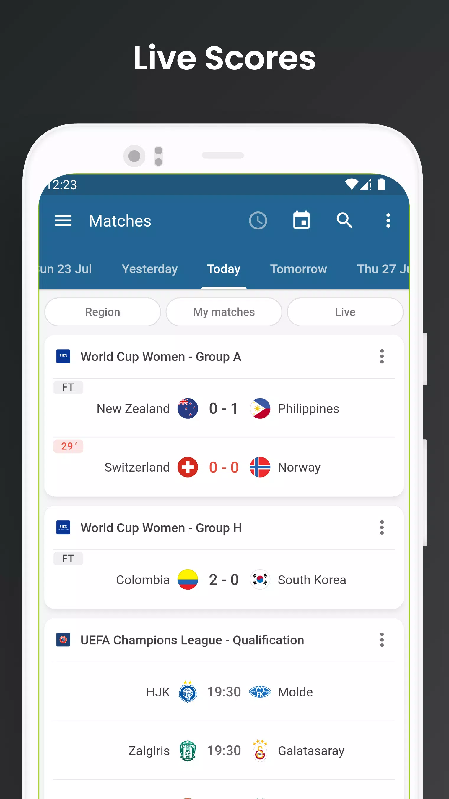 Footba11 - Soccer Live Scores 스크린샷 1