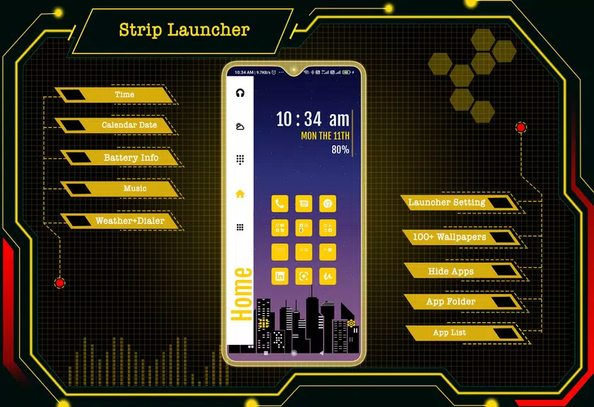 Strip Launcher - App lock স্ক্রিনশট 2