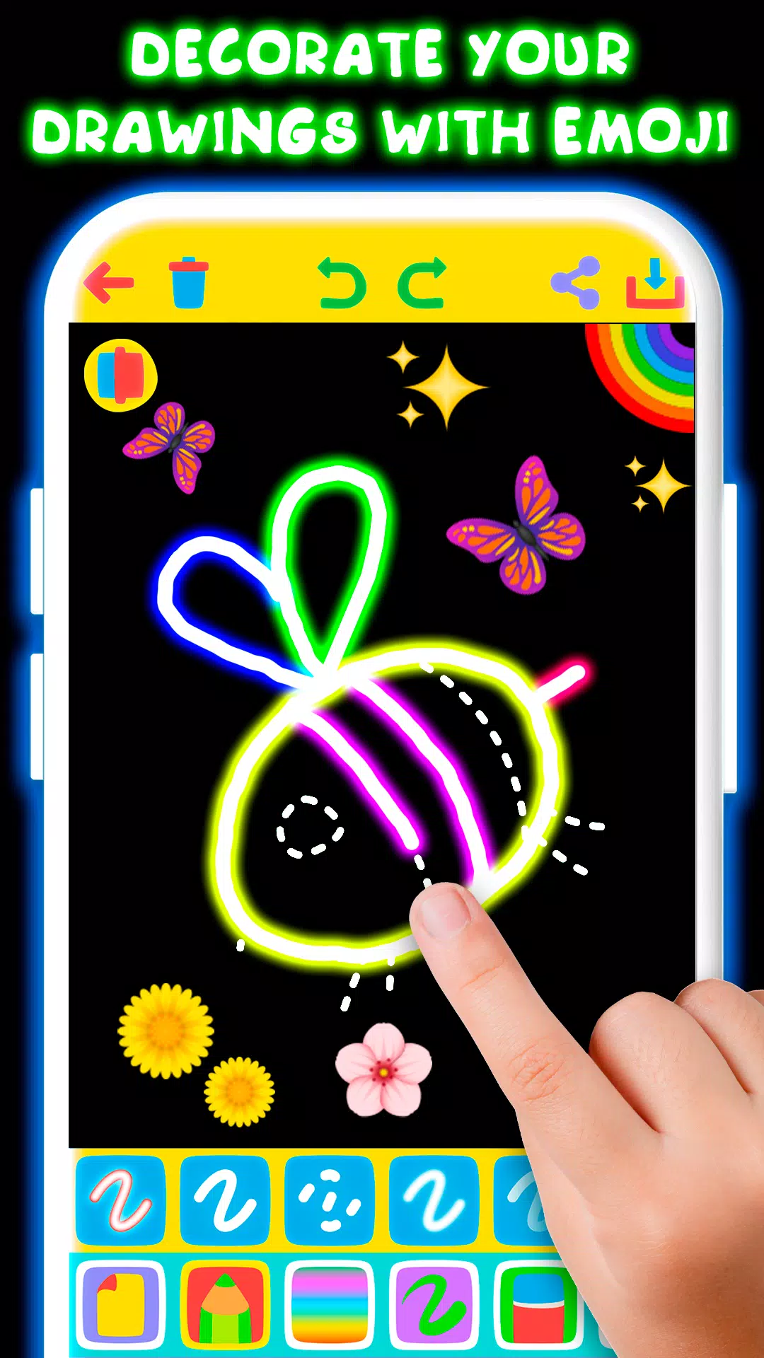 Drawing For Kids - Glow Draw Ảnh chụp màn hình 3